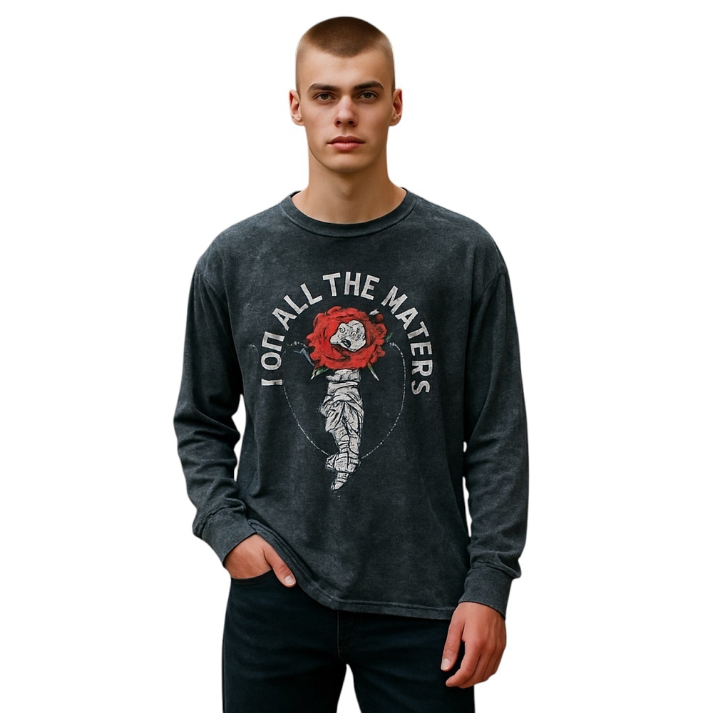 Boxset For All The Haters Shirt Men L Gray Crew Grunge Edgy Skull Streetwear